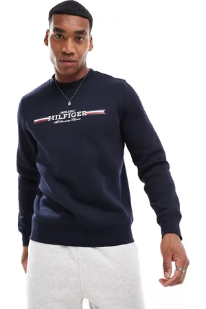Tommy Hilfiger – Sweatshirt in mit Streifen auf der Brust