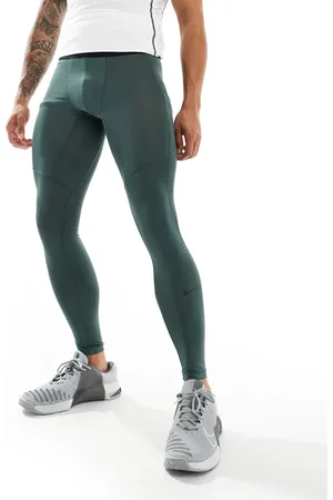 Nike – Pro – Kompressions-Leggings in Dunkelgrün