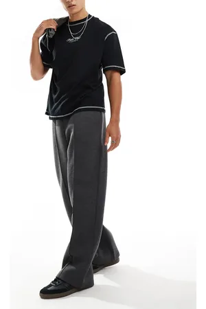 ASOS – Gerade geschnittene Jogginghose in grauer Neopren-Optik