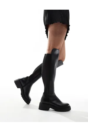 Steve Madden – Callback – Kniehohe klobige Reitstiefel in