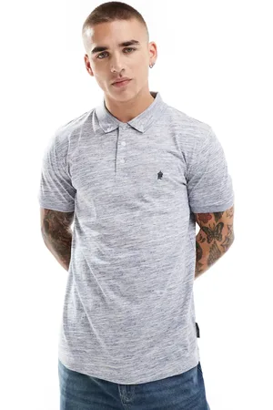 French Connection French Connection – Injection – Poloshirt in Hellblau meliert