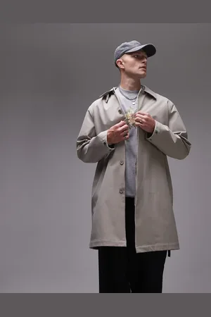 Topman – Trenchcoat in Steinbeige