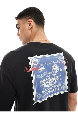 Coney Island Picnic – T-Shirt in verwaschenem mit Stempel-Grafikprint
