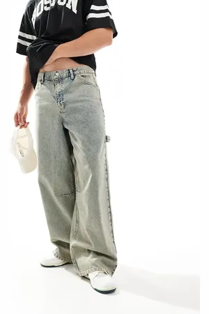 ASOS – Sehr weite Carpenter-Jeans mit Vintage-Tönung