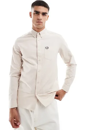 Fred Perry – Langärmliges Oxford-Hemd in gebrochenem