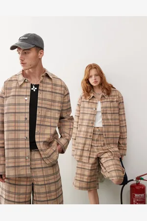 Reclaimed – Karierte Unisex-Jacke aus Cord, Kombiteil