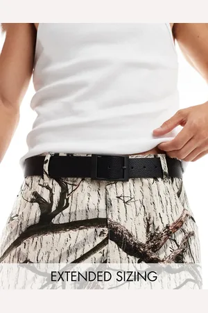 ASOS – Gürtel aus genarbtem Kunstleder in mit rechteckiger Schnalle