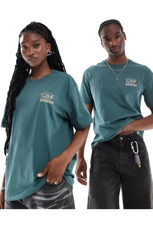 Dickies – Big Sandy – T-Shirt in Dunkelgrün mit Rückenprint