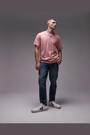 Topman – Schmal zulaufende Jeans in mittlerer Waschung