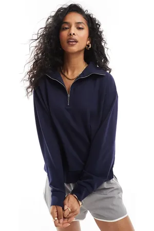 MANGO – Hochgeschlossenes Sweatshirt in mit kurzem Reißverschluss