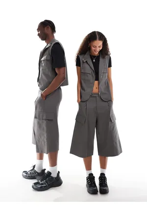 Reclaimed – Elegante Unisex-Shorts mit langem Schnitt, Kombiteil