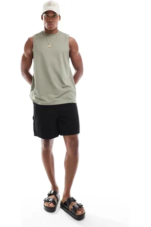 ASOS – Locker geschnittenes Tanktop aus Sport-Netzstoff in Khaki