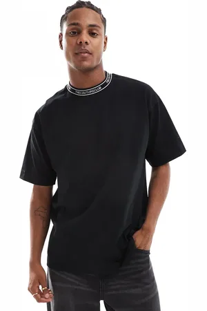 The Couture Club – T-Shirt in mit Jacquard-Kragen