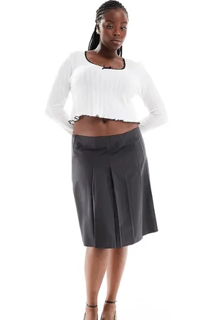 ASOS ASOS DESIGN Curve – Eleganter, knielanger Falten-Midirock in