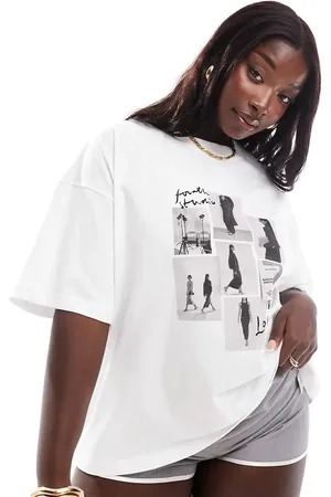4th & Reckless – Oversize-T-Shirt in mit Laufsteg-Polaroid-Print