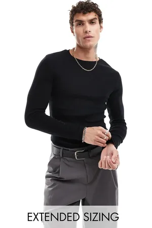 ASOS – Essential – Langärmliges, geripptes Muskelshirt in