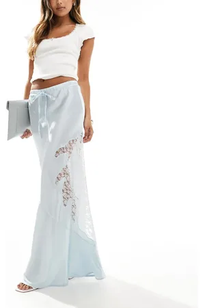 ASOS – Maxirock in aus Satin und Spitze