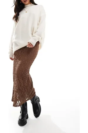ASOS – Transparenter Maxirock aus Spitze in
