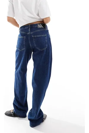 Calvin Klein – Gerade geschnittene Jeans in dunkler Waschung im 90er-Stil
