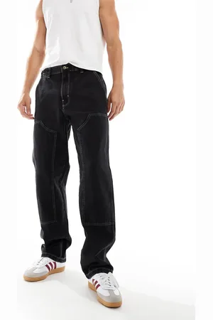 Dickies – Madison – Weite Denim-Jeans in verwaschenem mit doppellagiger Kniepartie
