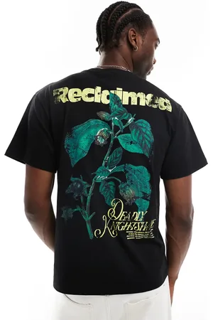 Reclaimed – T-Shirt in mit kurzem, kastigem Schnitt und Pflanzen-Print