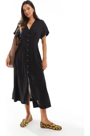 MANGO – Midikleid in mit Knöpfen vorne