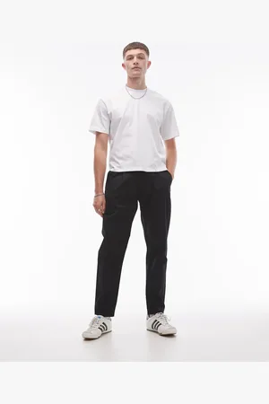 Topman – Twin – Schmal zulaufende Hose in mit Faltendetail