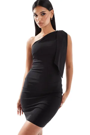 Vesper – Figurbetontes Minikleid in mit One-Shoulder-Träger und Schaldetail