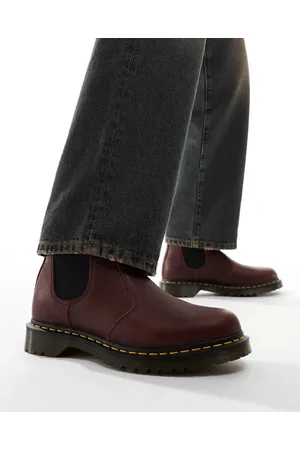 Dr. Martens Dr. Martens – 2976 – Chelsea-Stiefel in Burgunderrot mit Kunstpelzfutter