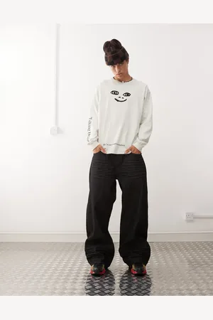 Cheap Monday – Looser – Baggy-Jeans in schwarzer Rinse-Waschung