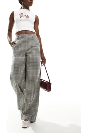 Object – Elegante, weite Hose mit mehrfarbigem Karomuster