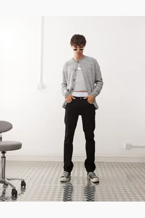 Cheap Monday – Sleeze – Superelastische enge Jeans in reinschwarzer Rinse-Waschung
