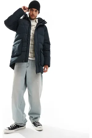 Lee – Longline-Steppjacke in mit Kapuze
