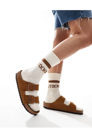 Birkenstock – Arizona – Unisex-Sandalen aus Wildleder in Nerzbraun