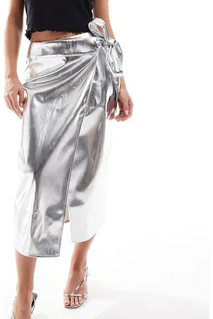 Never Fully Dressed Petite – Jaspre – Midirock aus Kunstleder in