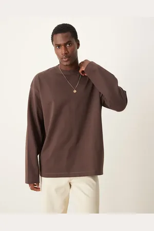 ASOS – Premium – Langärmliges Oversize-Shirt aus schwerem Interlock-Jersey in , 300 g/m²
