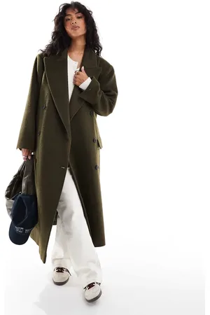Stradivarius – STR – Super-Oversize-Mantel in Khaki