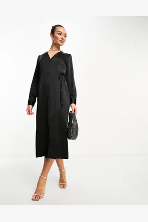 Y.A.S Y.A.S – Maxi-Wickelkleid aus Satin in