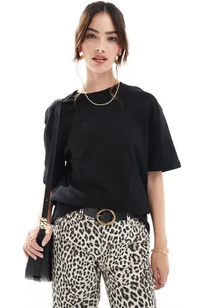 Stradivarius – Oversize-T-Shirt aus schwerer Baumwolle in Schwarz