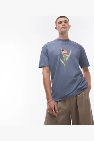 Topman – Premium – Oversize-T-Shirt in mit Blumen-Stickerei