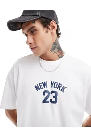 Cotton On Cotton On – T-Shirt in gebrochenem mit kastiger Passform und „New York“-Grafik