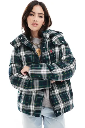Ralph Lauren – Country – Pufferjacke in mit Logo und Schottenkaromuster
