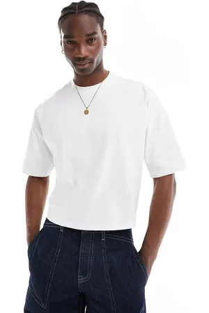 ASOS – Kurz geschnittenes Oversize-T-Shirt aus schwerem Material in mit überschnittenen Schultern, 240 g/m²
