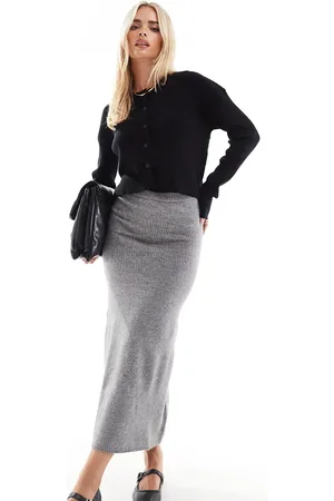 ASOS ASOS DESIGN Petite – Gestrickter Midirock in