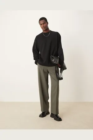 ASOS – Premium – Langärmliges Oversize-Shirt aus schwerem Interlock-Jersey in , 300 g/m²