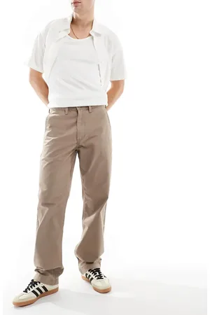 Vans Authentic – Locker geschnittene Chinohose in Taupe