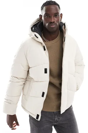 JACK & JONES – Pufferjacke in gebrochenem mit Kapuze