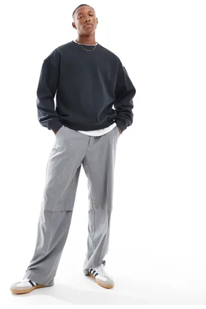 Cotton On Cotton On – Kastiges Fleece-Sweatshirt in verwaschenem mit Rundhalsausschnitt