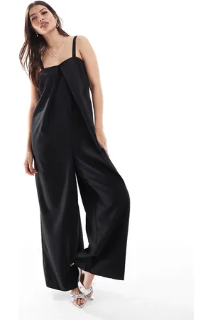 ONLY – Jumpsuit in mit weitem Bein und Faltendetail