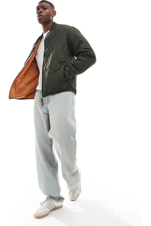 JACK & JONES – Gesteppte Bomberjacke in Khaki